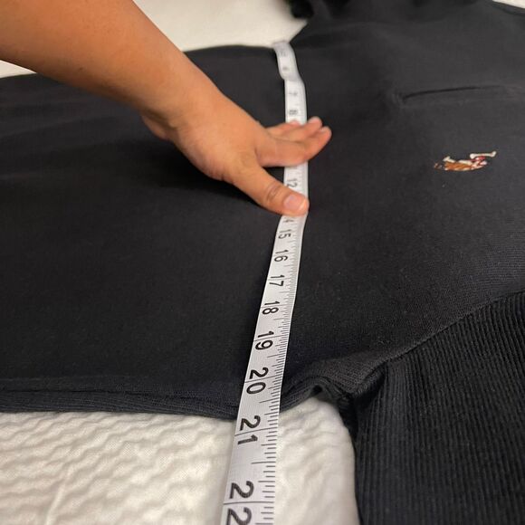 U.S. Polo Assn. Men’s Fleece Quarter Zip Pullover Black Sweatshirt Size S - Picture 4 of 9